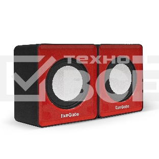 Акустическая система 2.0 ExeGate EX289920RUS Disco 140 Red (питание USB, 2х3Вт (6Вт RMS), 100-20000Гц, красный)