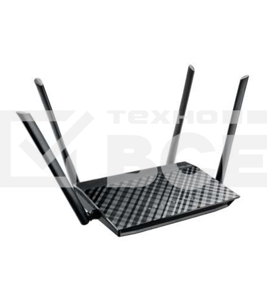 Маршрутизатор беспроводной Asus RT-AC1200 10/100BASE-TX черный (Dual Band)