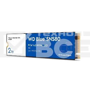 Накопитель SSD WD 2Tb Blue SN580 NVMe M2.2280 PCIe 4.0 4150MBs/4150MBs TBW 900