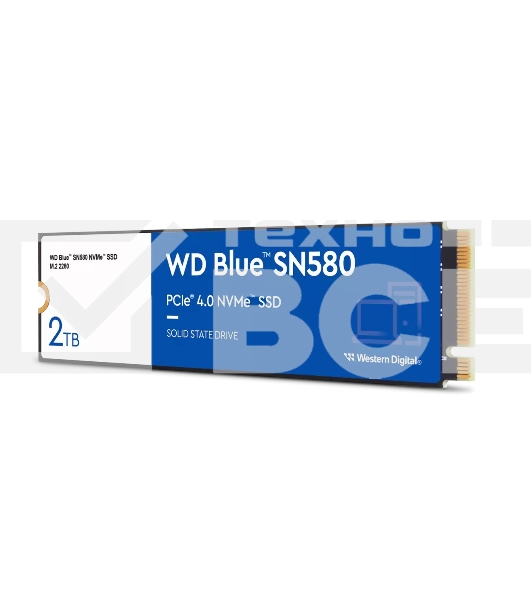 Накопитель SSD WD 2Tb Blue SN580 NVMe M2.2280 PCIe 4.0 4150MBs/4150MBs TBW 900