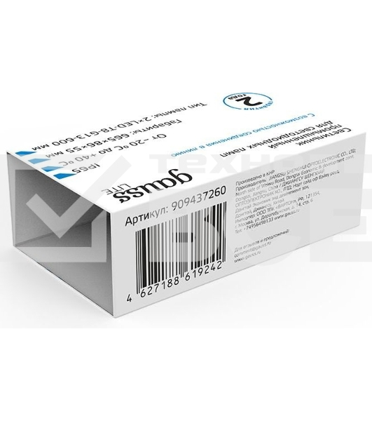 Светильник линейный Gauss СПП-Т8-G13 LITE 220-230V IP65 665x85x55мм для LED ламп 2х600мм 1/16