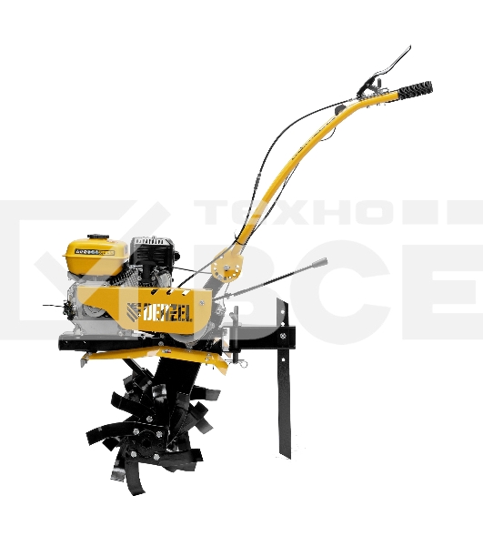 Мотоблок DPT-270SB, 7 л.с., ремен.сцеп, фрез 3х4, ШОМ, без колес, передачи 2В/1Н  Denzel