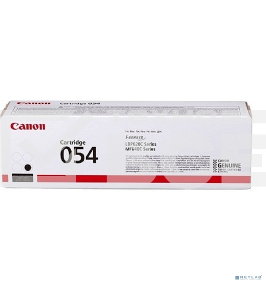 Тонер Картридж Canon 054 BK 3024C002 черный (1500стр.) для Canon MF645Cx/MF643Cdw/MF641Cw/LBP623Cdw/621Cw