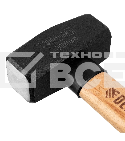 Кувалда Denzel 2000 г, кованая головка, буковая рукоятка