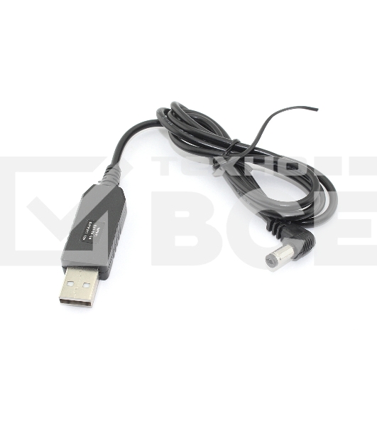 Кабель для зарядки USB-5.5*2.1*11 mm, 1m черный