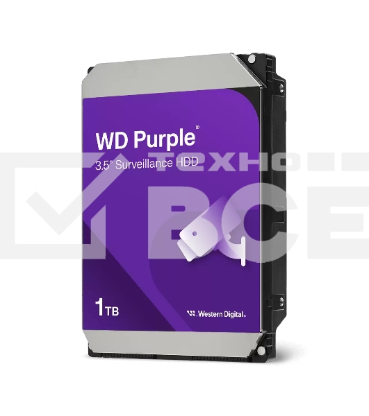 Жесткий диск Western Digital 1Tb WD10PURZ Purple, SATA III <5400rpm, 64Mb> 3.5
