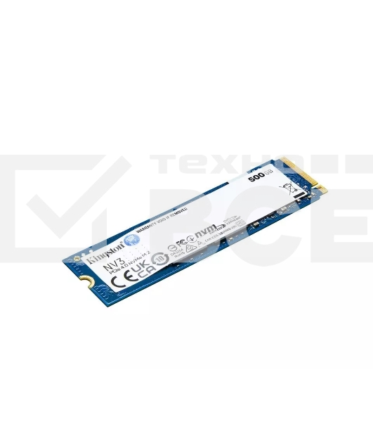 Накопитель SSD Kingston NV3, 500GB, M.2 2280, PCIe 4.0 x4, NVMe, R/W 5000/3000