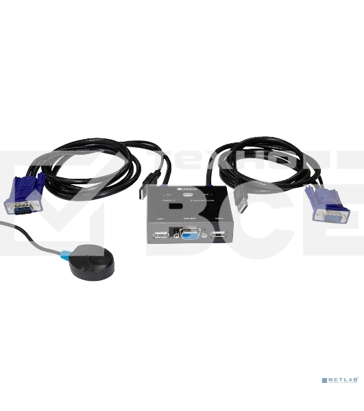 Переключатель KVM 2-портовый  ORIGO OKVM221/A1A с портами VGA и USB