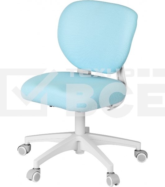 Кресло детское Cactus CS-CHR-3594BL голубой, крестов. пластик белый