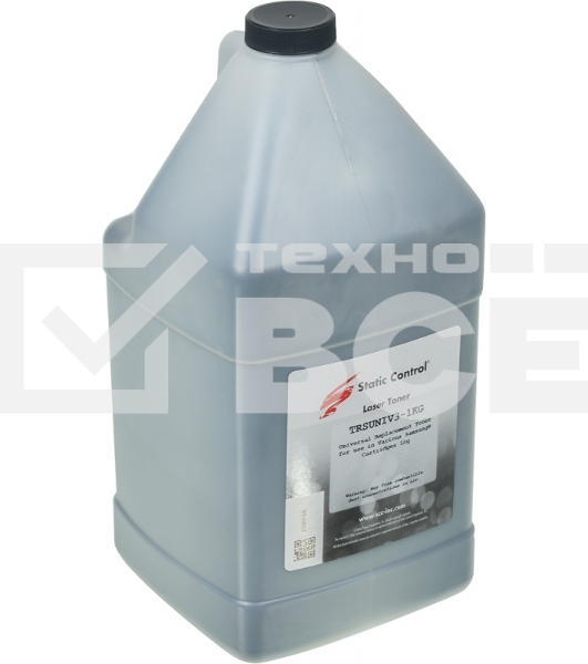 Тонер Static Control TRSUNIV3-1KG черный флакон 1000гр. для принтера Samsung ML2160/SCX3400/M2020/M2070