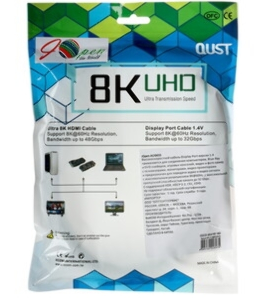 Кабель соединительный DisplayPort v1.4, 2m, iOpen ACG630-2.0