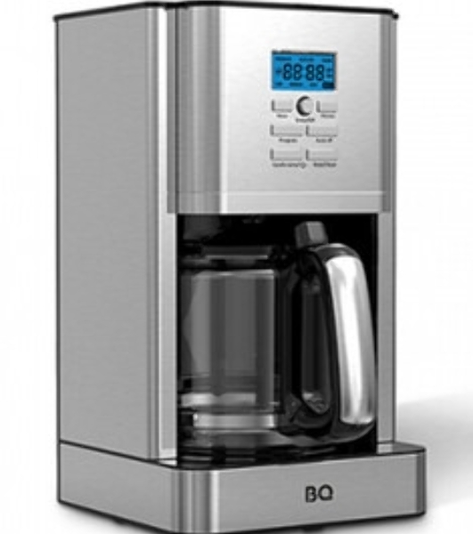 Кофеварка капельная BQ CM1004 серебристый/черный, исп. кофе - молотый, 1.8 л, 1000 Вт.