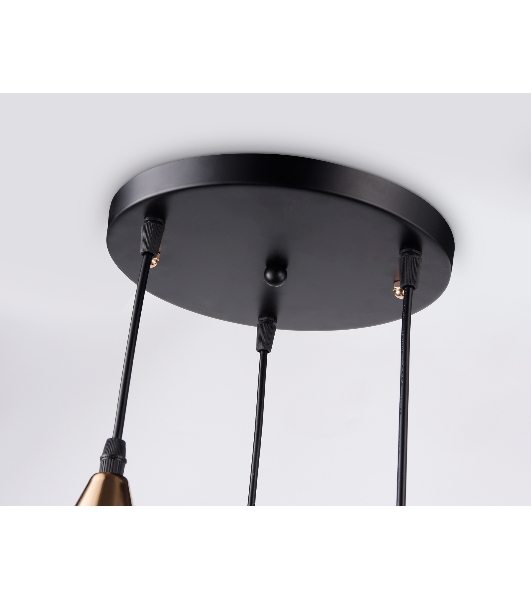 Светильник Ambrella light TR8435/3 BK/FGD черный/золото E27/3 max 40W D360*800