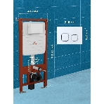 Инсталляция усиленная BAU IDEAL, клавиша BAU Light антивандальная, нержавеющая сталь хром, фото6