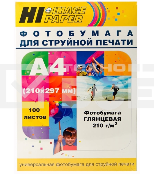 Бумага Hi-Black A200402U Фотобумага глянцевая односторонняя (Hi-image paper) A4, 210 г/м, 100 л. (H210-A4-100)