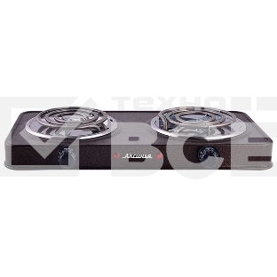 Плита настольная электрическая АКСИНЬЯ КС-007 спираль двухконфорочная коричневая (6): (РОССИЯ)