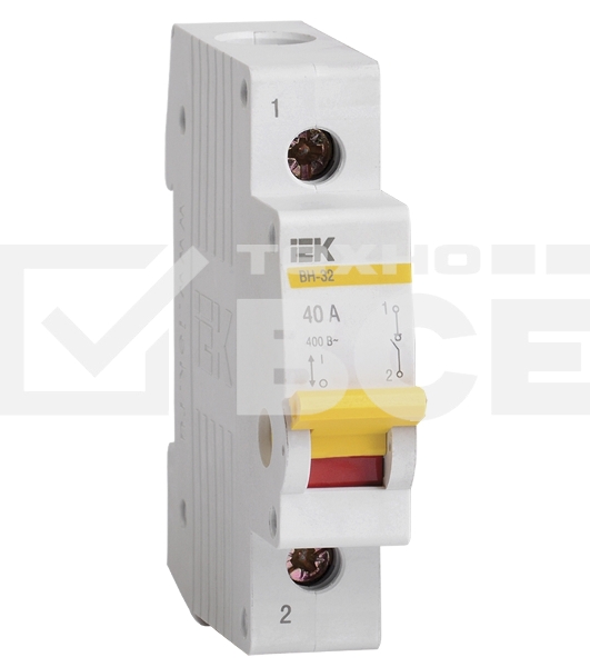 Выключатель нагрузки Iek MNV10-1-040 (мини-рубильник) ВН-32 1Р 40А ИЭК