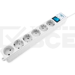 Сетевой фильтр Powercube SPL(5+1)-16B-P-3М-WHITE 3м (6 розеток) белый (коробка), фото 1