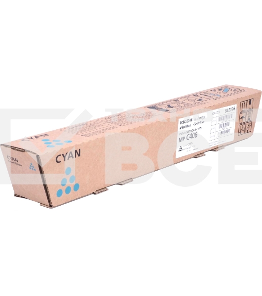 Картридж лазерный тип MP C406 голубой для Ricoh MPC306/406/307 (6000стр)