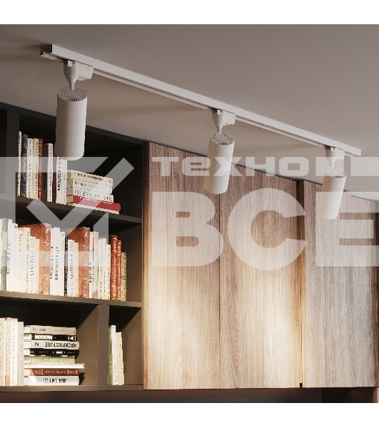 Светильник GAUSS трековый цилиндр 16W 1680lm 4000K 180-220V IP20 65*206мм белый LED 1/40 TR081