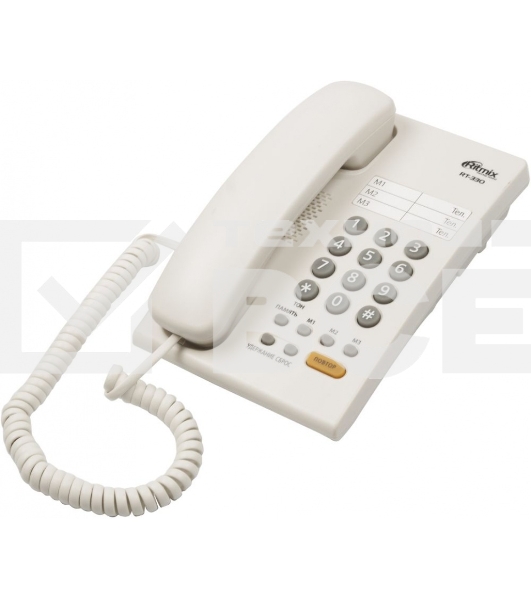 Телефон проводной Ritmix RT-330 белый