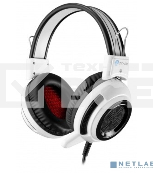 Наушники с микрофоном Oklick HS-G300 белый/черный 2.5м мониторы