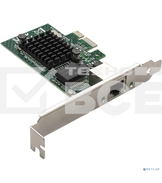 Сетевой адаптер ExeGate EXE-BCM5721 (PCI-E x1, порт 1xRJ45, 10/100/1000Mbps, Gigabit Chipset Broadcom BCM5721)