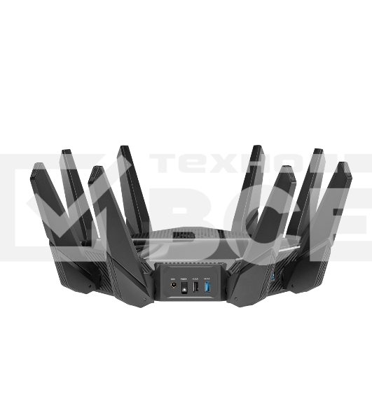 Роутер ASUS ROG GT-AXE16000 802.11 a/b/g/n/ac/ax до 1148 + 4804Мбит/c, 2,4 + 5 гГц, 8 антенн, USB, GBT LAN ; 90IG06W0-MU2A10