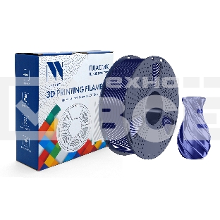 Филамент NVPrint TPU Silk Dark Blue для 3D печати диаметр 1.75мм  длина 330 метров  масса 1 кг