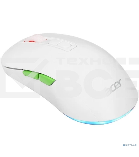 Мышь беспроводная Acer OMR311 белый, 2400 dpi, радиоканал, Bluetooth, USB, кнопки - 7