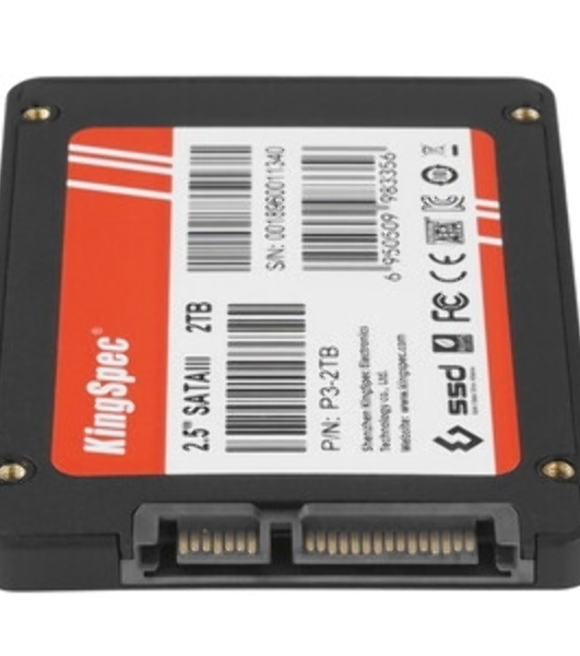 Накопитель SSD KingSpec P3-2Tb, 2048Gb, SATA, 2.5', R/W 580/570