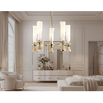 Люстра Ambrella light LH75371/5 GD/WH золото/белый G9*5 max 28W D600*675, фото3