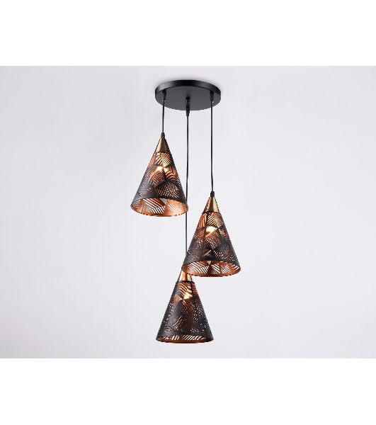 Светильник Ambrella light TR8435/3 BK/FGD черный/золото E27/3 max 40W D360*800