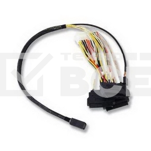  Кабель ACD-SFF8643-SAS8482SB-10M,  INT, SFF8643-to-4*SFF8482+SB ( MiniSAS HD-to-SAS internal cable) 100cm