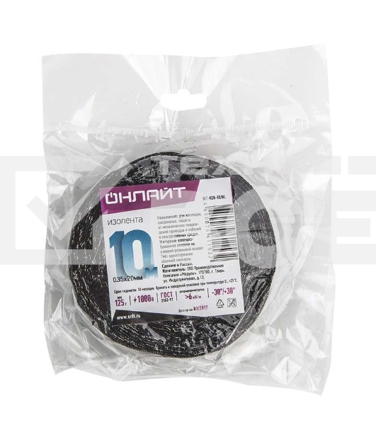 Изолента ХБ 15мм (рул.10м) OIT-H15-10/BL 100г ОНЛАЙТ 61152
