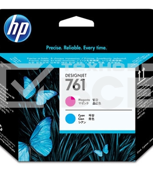 Картридж струйный HP 761 CH646A пурпурный/голубой печатающая головка для HP DJ T7100