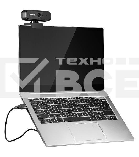 Веб камера CANYON C2 720P HD 1.0Mega fixed focus webcam with USB2.0. connector, 360° rotary view scope, 1.0Mega pixels, built in MIC, Resolution 1280*720(1920*1080 by interpolation), viewing angle 46°, cable length 1.5m, 90*60*55мм, 0.104kg, черный