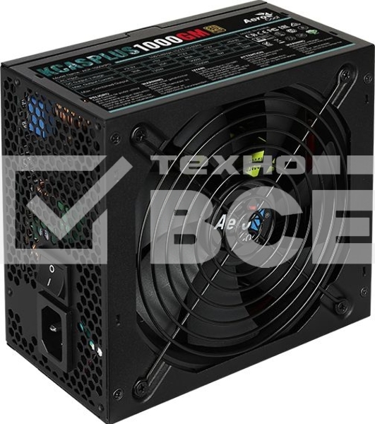 Блок питания Aerocool / Formula KCAS PLUS 1000GM V2 RTL (ACPG-KPK0FEC.12), 1000Вт, 80 PLUS Gold, 140мм, модульный, черный