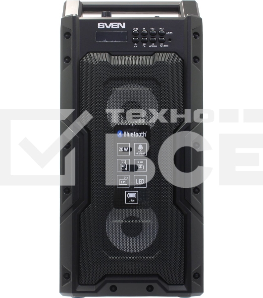 Мобильные колонки Sven PS-435 2.0  чёрные   Bluetooth