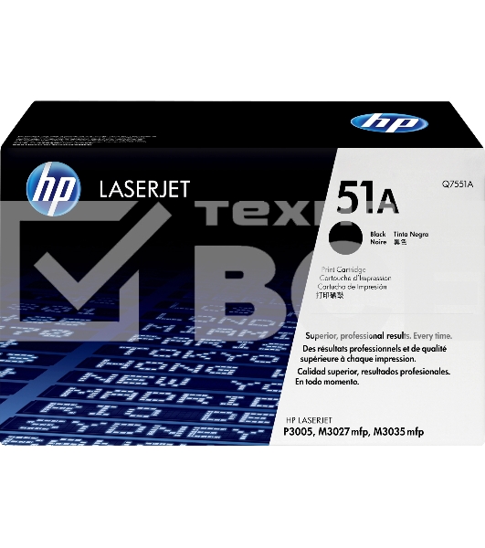 Картридж лазерный HP Q7551A черный для LJ P3005/M3035mfp/M3027mfp 6500 стр.