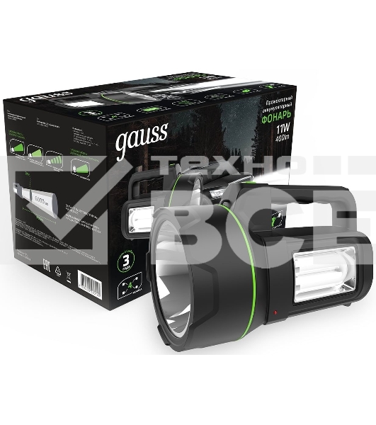 Фонарь прожекторный модель GFL602 11W 400lm Li-ion 4800mAh LED 1/10/30