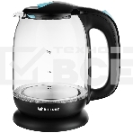 Чайник электрический Kitfort КТ-625-1 1.7л. 2200Вт черный/голубой (корпус: стекло), фото18