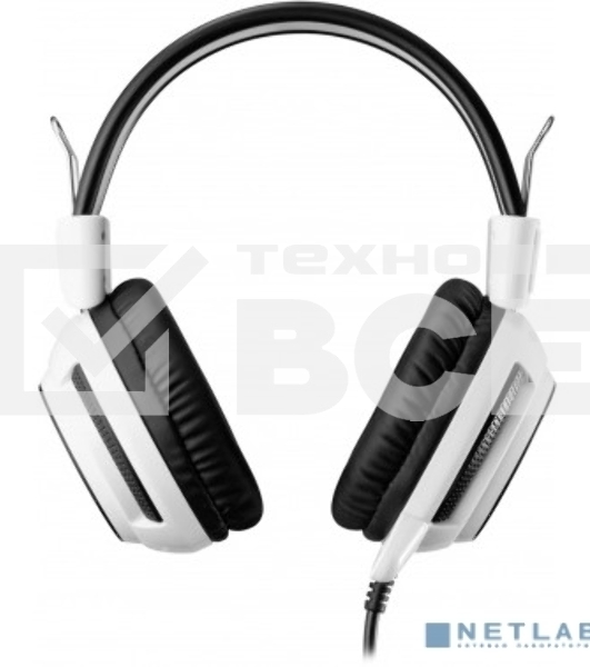 Наушники с микрофоном Oklick HS-G300 белый/черный 2.5м мониторы