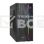 Компьютерный корпус Minitower ExeGate mEVO-9302-NPX400 (mATX, БП 400NPX с вент. 12см, 2*USB+1*USB3.0, HD аудио, черный, с RGB подсветкой), фото4