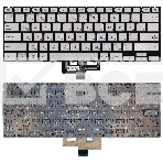 Клавиатура для ноутбука Asus ZenBook UX433FA серебристая с подсветкой, фото2