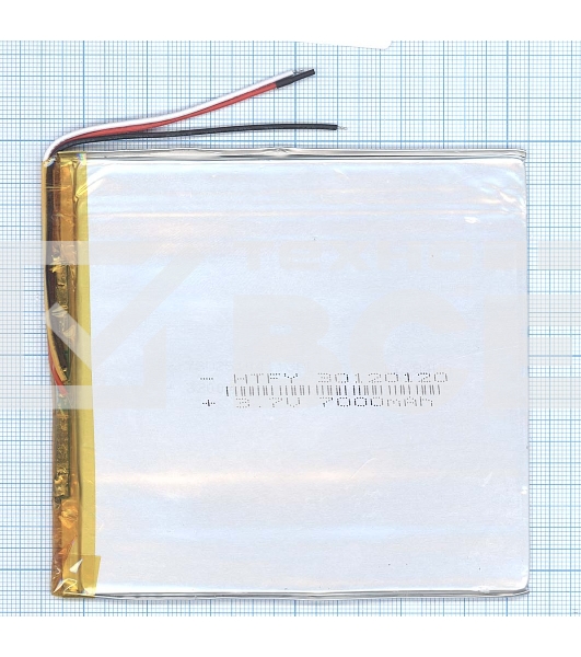 Аккумулятор Li-Pol (батарея) 3*120*120мм 3pin 3.7V/7000mAh