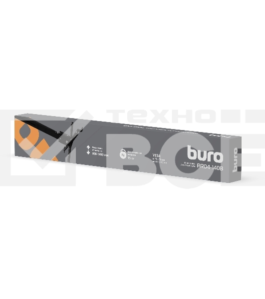 Кронштейн для проектора Buro PR04-140B черный макс.15кг потолочный поворот и наклон