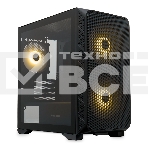 Компьютерный корпус без блока питания HSPD M321, Mesh Mini-tower, черный, slide TG, 0.45 SPCC, 2x140мм ARGb+1x120мм ARGb mATX, mITX 160/340/184мм 2x2.5