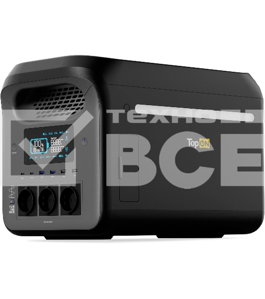 Электростанция портативная TopON Home TOP-H1800 384000mAh 12A QC3.0/PD3.0 6xUSB черный/серый (103762)