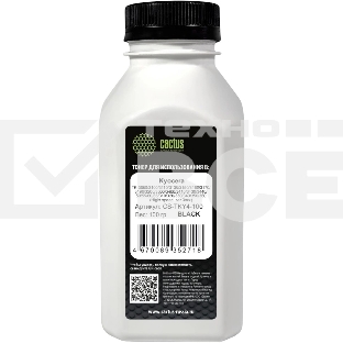 Тонер Cactus CS-TKY4-100 черный флакон 100гр. для принтера Kyocera TK-3060/3100/3110/3130/3150/3160/3170/3190/3200/3300/3400/3410/3430/3440/50/55/60/65/310/320/330/340/350/360 (Hight speed ser 3xxx)